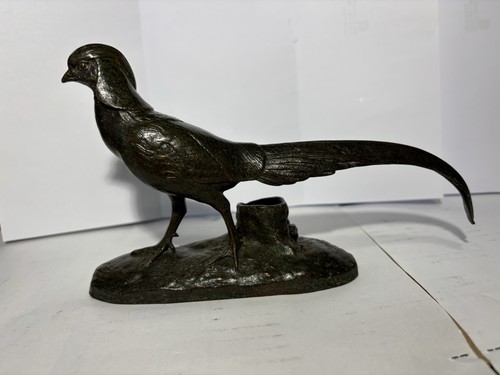Faisan barye bronze - faisan,