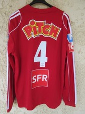 Maillot A.S CANNES porté PAULLE n°4 COUPE DE FRANCE 2009 2010 ADIDAS vintage XL