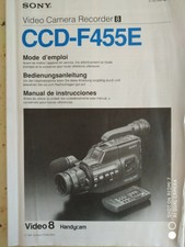 Notice papier pour Caméscope SONY CCD-F455E