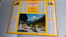 CALENDRIER  VINTAGE  1969