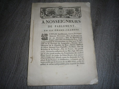 1730 rare factum duc - 1730,