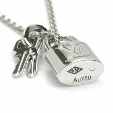 Collier Louis Vuitton Pandantif Lockit K18WG authentique #E-681
