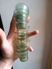 Important Lot de 10 Veilleuses Verre Ancien XVIII Verrerie Sud-Ouest Gresigne