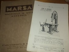 Catalogue ancien Marsa Machines à Bois Dieppe des années 1930 French catalog M2 