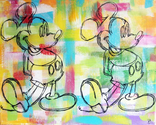 Pyb signed mickey - signed, warhol