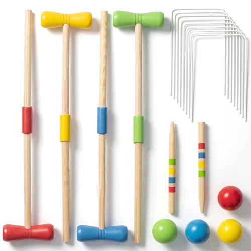 Jeu croquet bois pour 4 - croquet,