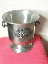 seau à champagne Rafraîchisseur Bouteille En Étain Fin De Cuivrerie Cerdon Ain 