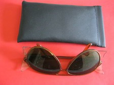 ANCIENNES LUNETTES SOLEIL SNCF+ ETUI TYPE AVIATOR  1970