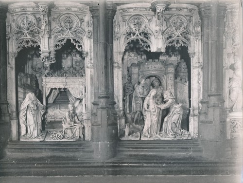 Brou 1900 eglise - c., détail