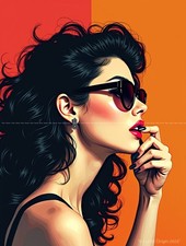 Affiche A4 Femme Pop Art Chic