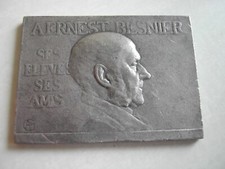 Plaque plomb - Ernest BESNIER de l'hôpital St Louis de Paris - CHARPENTIER 1896
