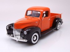 Ford Pick Up 1940 Orange Noir Modèle Auto 1:18 MotorMax