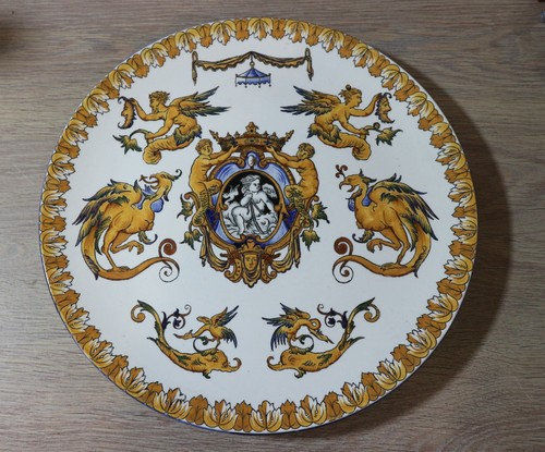 Grand plat faience gien - en, de