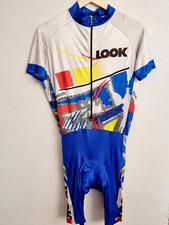 Maillot cycliste manches courtes avec cuissard intégré vintage Team Look by...