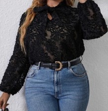 Blouse à nœud manches