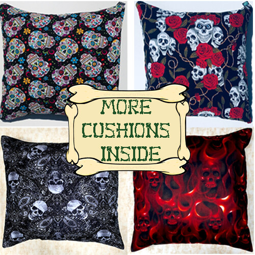 Housse coussin skull - coussin, &