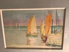 Elisabeth sonrel - Aquarelle Le Croisic 1928