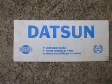 PROSPECTUS DATSUN 100 A CHERRY120 A COUPE 160 J COUPE SSS 180 B COUPE SSS 240 Z