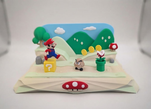 Diorama super mario bros - super,