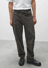 Pantalon homme en cuir daim