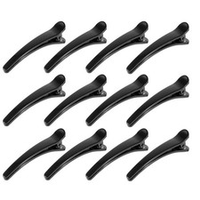 12 Pièces Noir Plastique dent Crocodile dent Nœuds Pinces À Cheveux