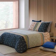 Parure de lit - Housse de couette réversible Percale de Coton 71 fils + taie Bel