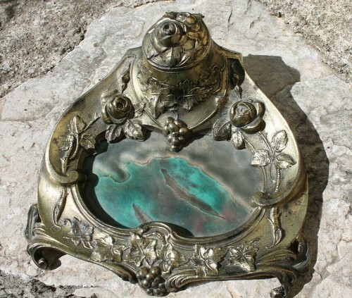 Ancien encrier régule et - en,