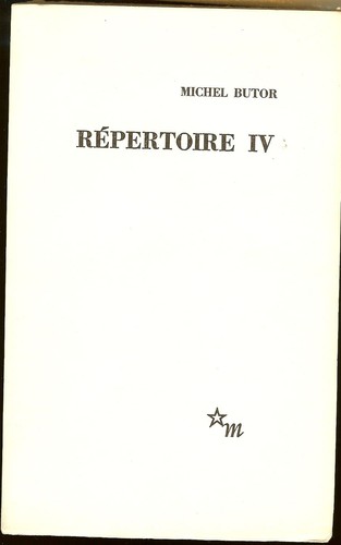 Repertoire michel butor - repertoire, by