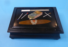 boite a cigares Pietra Dura ITALIE  XIXème hard stone Italian cigar box Firenza