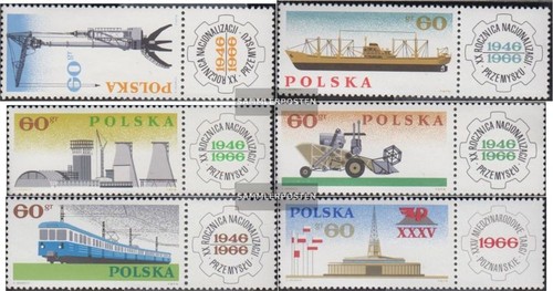 Pologne 1674zf 1679zf - pologne, avec