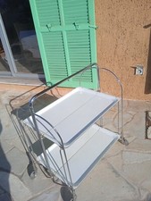 TABLE SERVICE VINTAGE PLIABLE  DESSERTE A ROULETTES