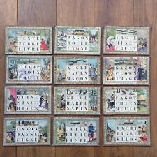 Ancien Jeu de Société Loto Alphabétique MD 1895 - 12 planches