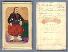 Zouave du 2e regiment CDV, Vintage albumen  Carte de Visite, Tirage albuminé 