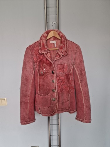 Veste manteau rose elisa - manteau,