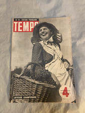 Deuxième Guerre Mondiale: "TEMPO" Magazine Italien en Français n°19 12/1942