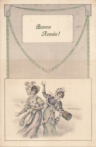 Illustree femmes elegantes - cp,