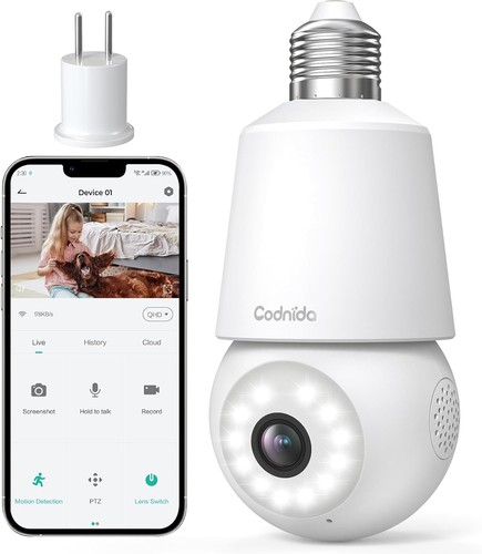 Caméra ampoule wifi - 2k,