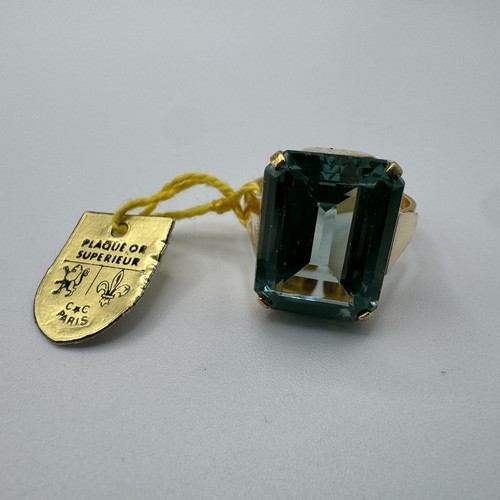 Bague plaqué et - plaqué, pierre