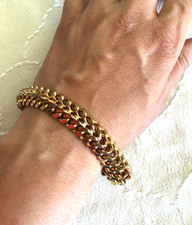 BRACELET PLAQUE OR GL ANCIEN