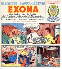 BUVARD PUBLICITAIRE BISCOTTES EXONA / BANDE DESSINEE N° 17