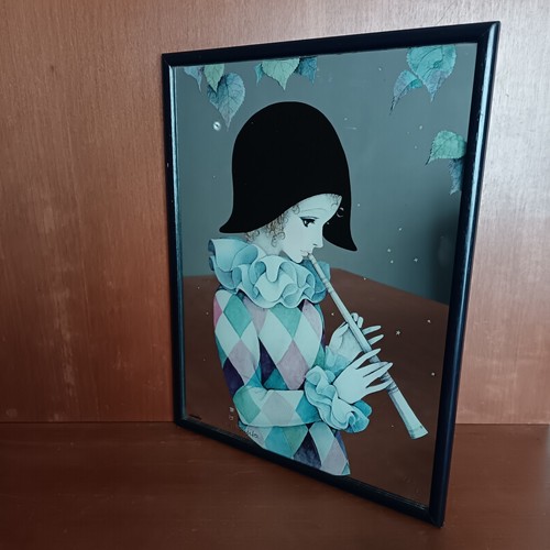 Miroir encadré pierrot mira - miroir,