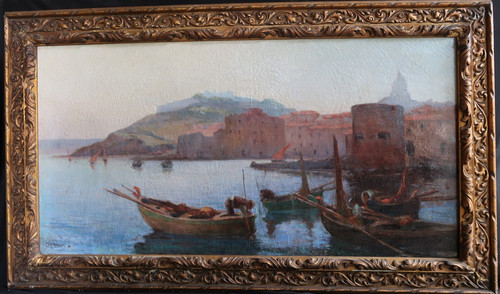 Tableau ancien henri - person, st