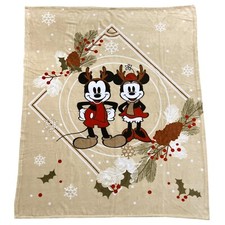 Disney Minnie Mickey Couverture Plaid Batteries Corail 120x150cm Lit Enfants