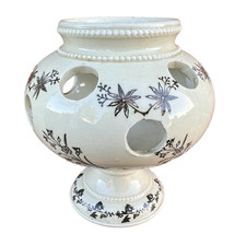 Ancien pot à crocus céramique  de Saint Uze Made in France Terre d'acier  15 cm