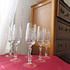 6 flûtes à champagne en