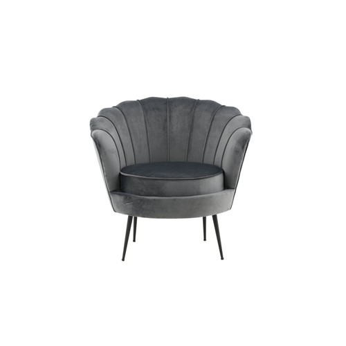 Fauteuil coquillage velours - fauteuil,