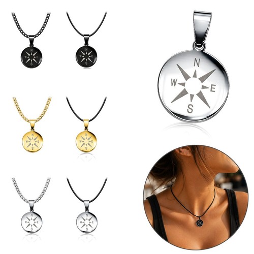 Boussole pendentif acier inox - boussole,