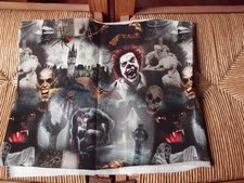 coupon tissu  " Halloween "  30  X  75  cm    JERSEY DE COTON