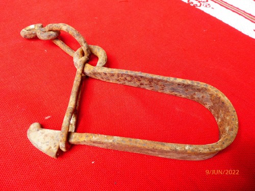Outil ancien crochet puit - crochet,