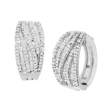 1.50 CT Brillant Coupe Imitation Diamant Boucle D'Oreilles En Argent Massif